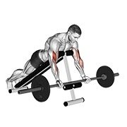 Miniatura de Curl inclinado boca abajo con barra