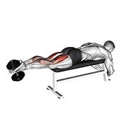 Miniatura de Curl femoral tumbado con mancuerna