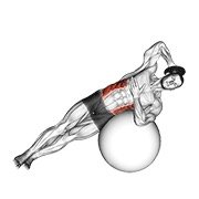 Miniatura de Inclinación lateral sobre pelota con peso