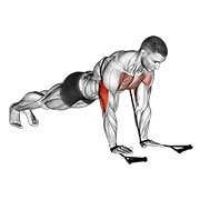 Miniatura de Flexiones con agarre cerrado y banda elástica