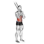 Miniatura de Abdominal con giro de pie y banda