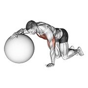 Miniatura de Estiramiento de pecho con pelota de ejercicio