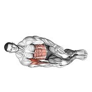 Miniatura de Curl de bíceps tumbado de lado con peso corporal