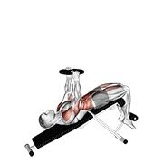 Miniatura de Abdominal declinado tipo sit-up con peso